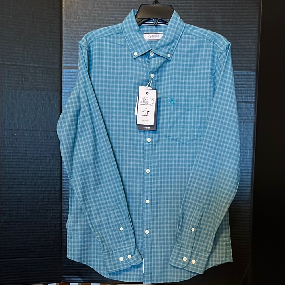 Original Penguin Blue Casual Button Down Shirt